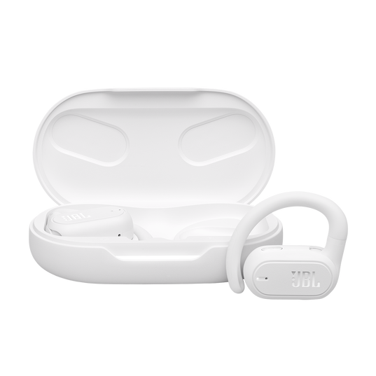 JBL Soundgear Sense - White - True wireless open-ear headphones - Hero